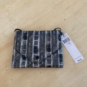 NWT BCBGeneration snakeskin envelope crossbody